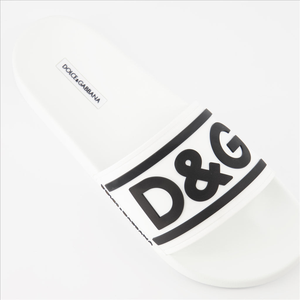 Chaussures ouvertes Claquettes DG Dolce & Gabbana Blanc Homme