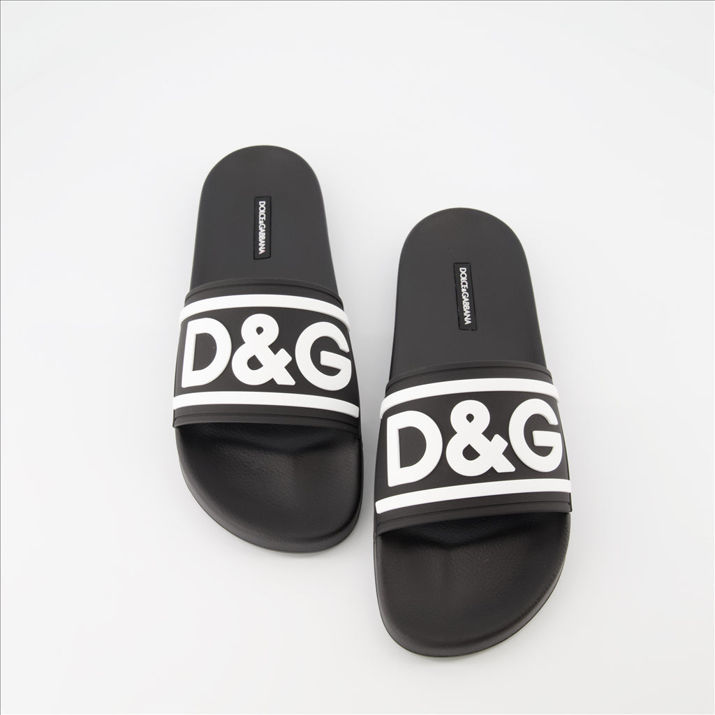 Chaussures ouvertes Claquettes DG Dolce & Gabbana Noir Homme