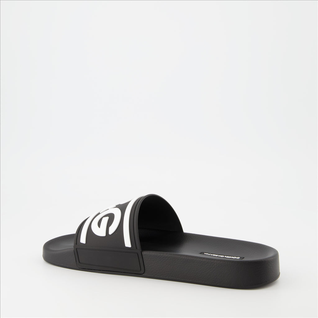 Chaussures ouvertes Claquettes DG Dolce & Gabbana Noir Homme