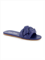 Chaussures ouvertes Claquettes en cuir Miu Miu Bleu Femme