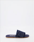 Baskets Claquettes en denim Miu Miu Bleu foncé Femme