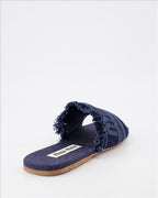 Baskets Claquettes en denim Miu Miu Bleu foncé Femme