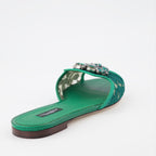Scarpe aperte Claquettes en dentelle Dolce & Gabbana Verde Femme