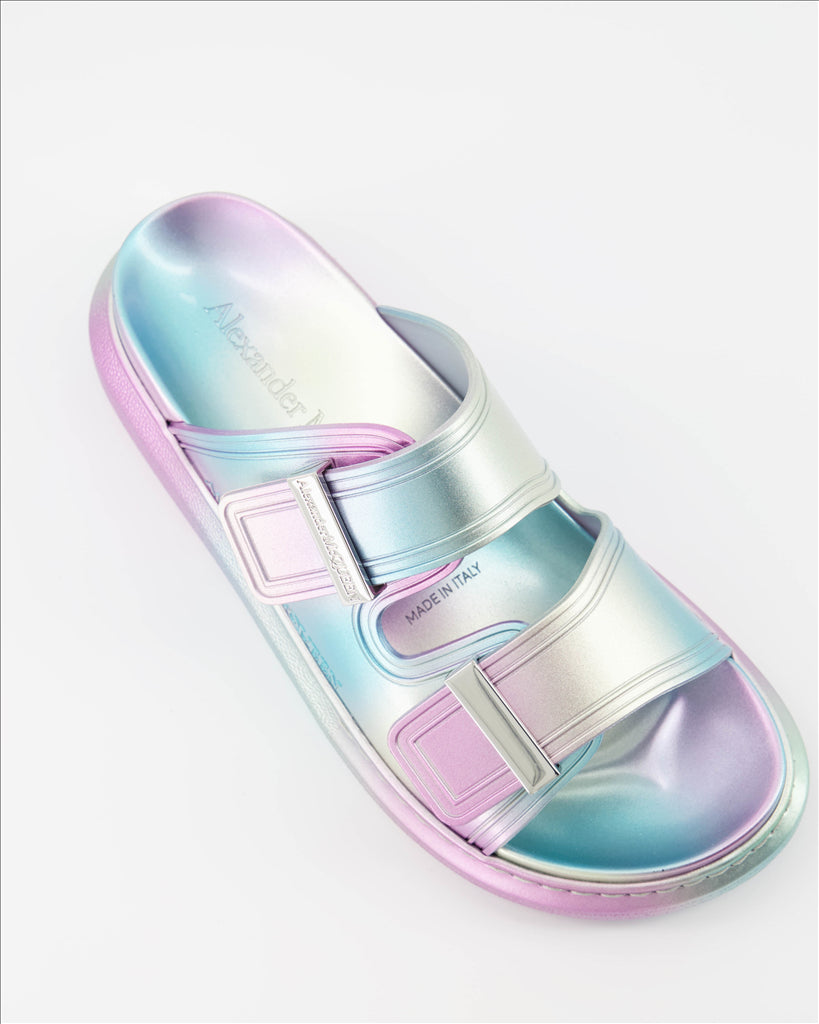 Baskets Claquettes holographiques Alexander McQueen Multicolore Femme