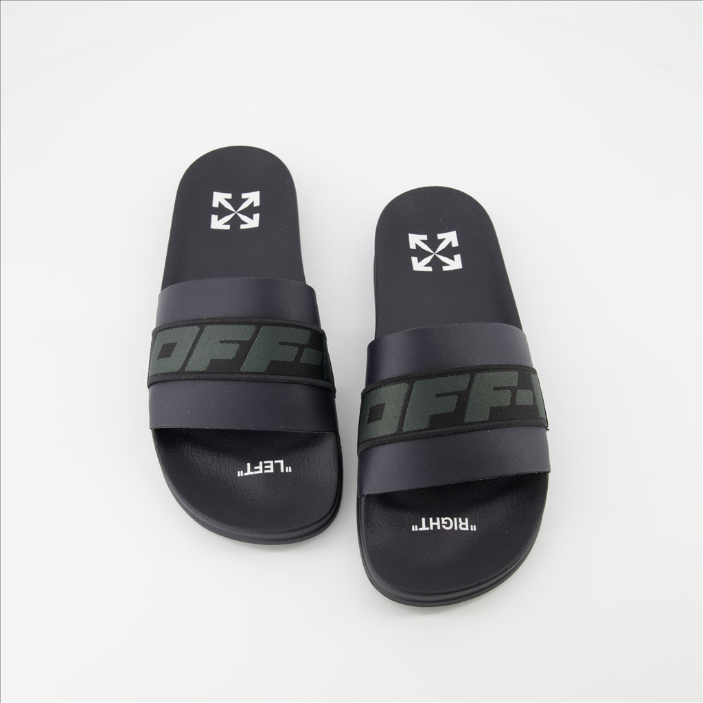 Chaussures ouvertes Claquettes Industrial Off-White Noir Homme