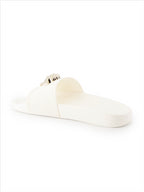 Chaussures ouvertes Claquettes Medusa Versace Blanc Femme