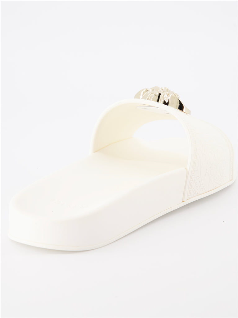 Chaussures ouvertes Claquettes Medusa Versace Blanc Femme