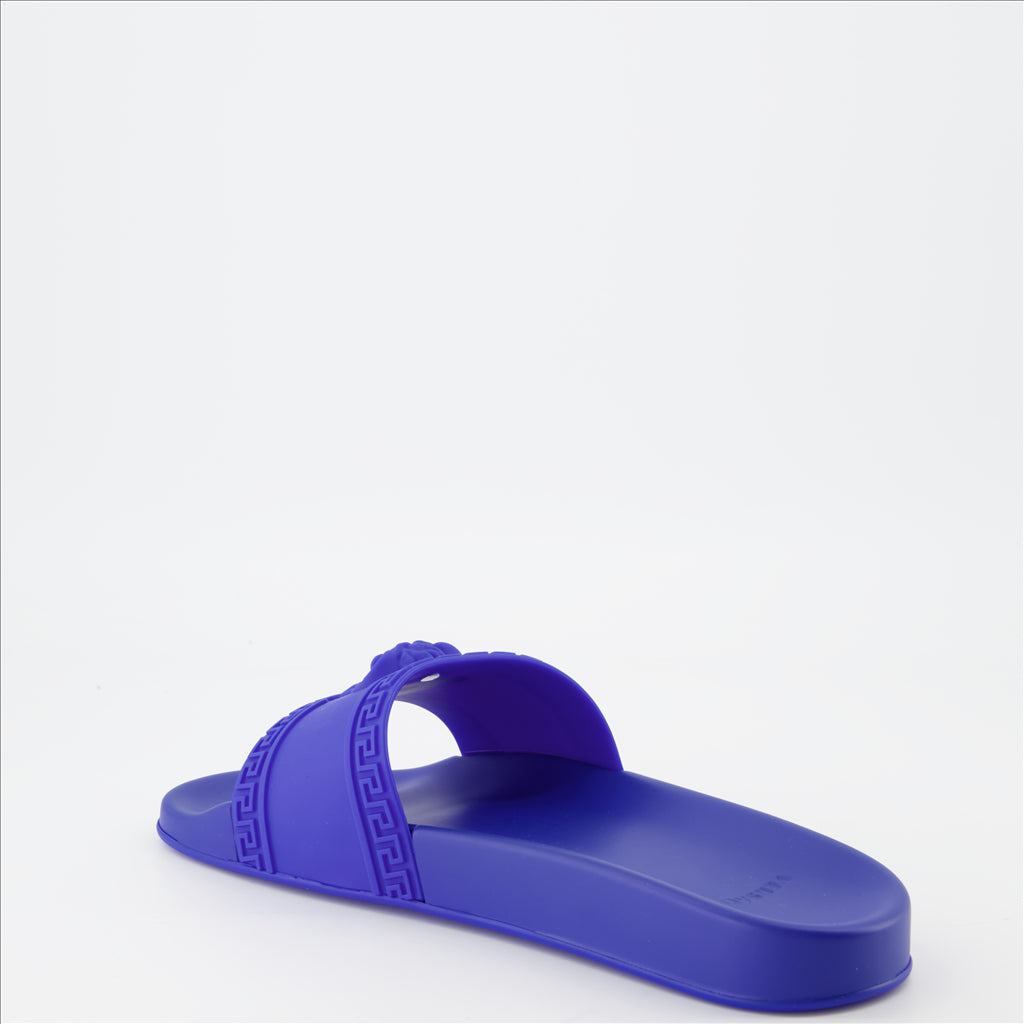 Chaussures ouvertes Claquettes Medusa Versace Bleu Homme