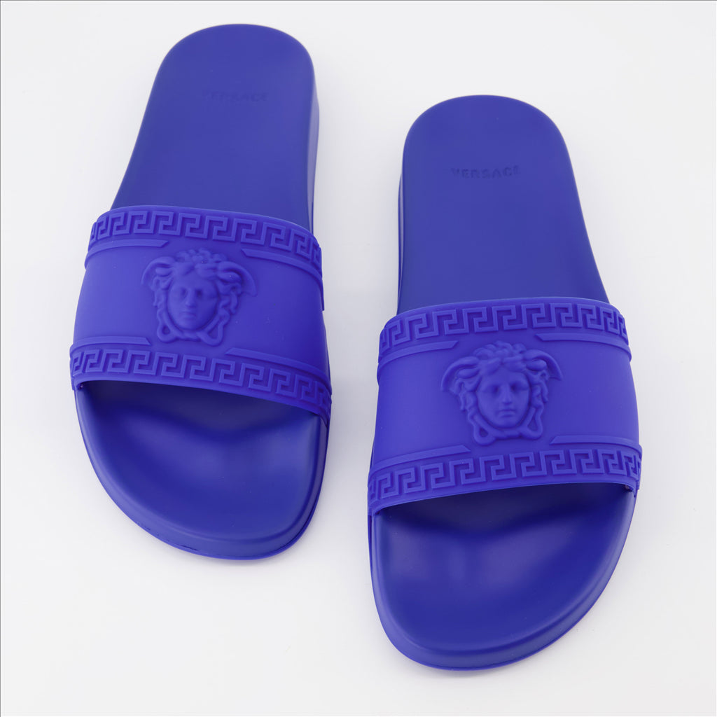 Chaussures ouvertes Claquettes Medusa Versace Bleu Homme