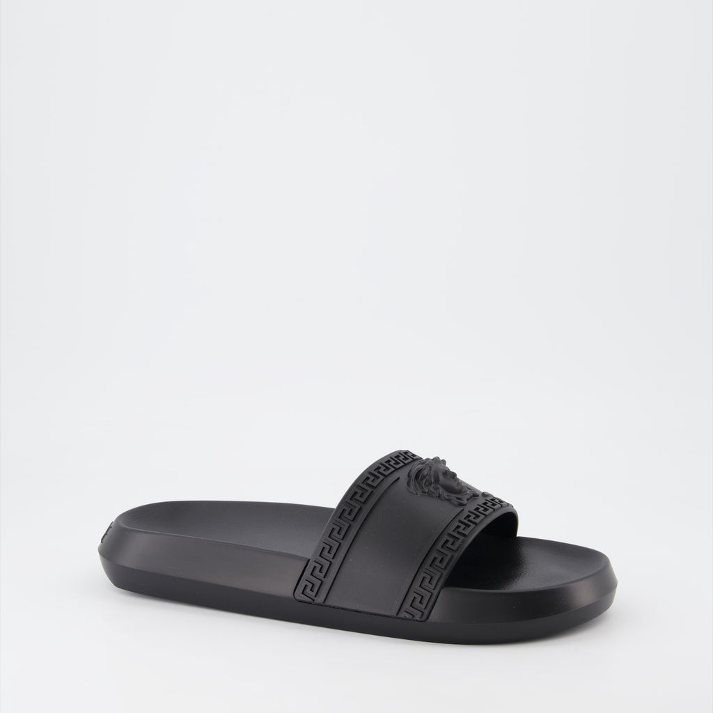 Chaussures ouvertes Claquettes Medusa Versace Noir Homme