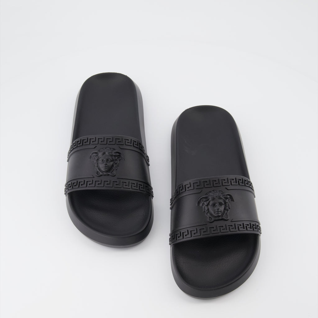 Chaussures ouvertes Claquettes Medusa Versace Noir Homme