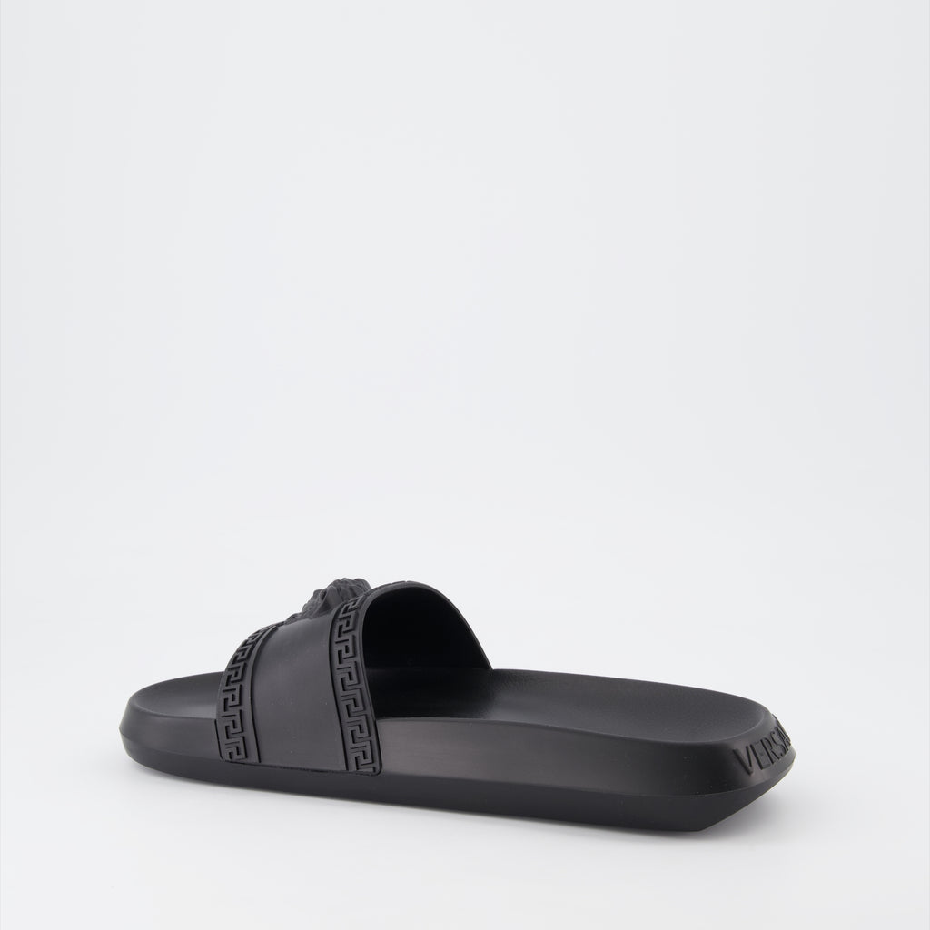 Chaussures ouvertes Claquettes Medusa Versace Noir Homme