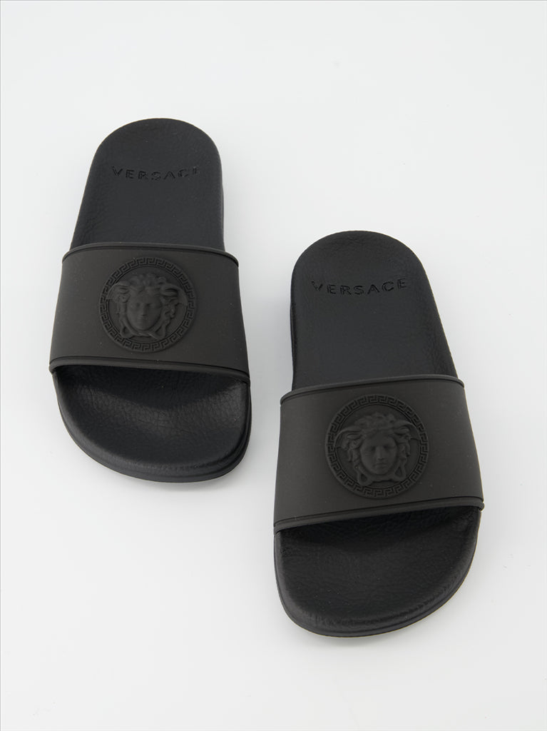 Schuhe Claquettes Medusa Versace Schwarz Kinder