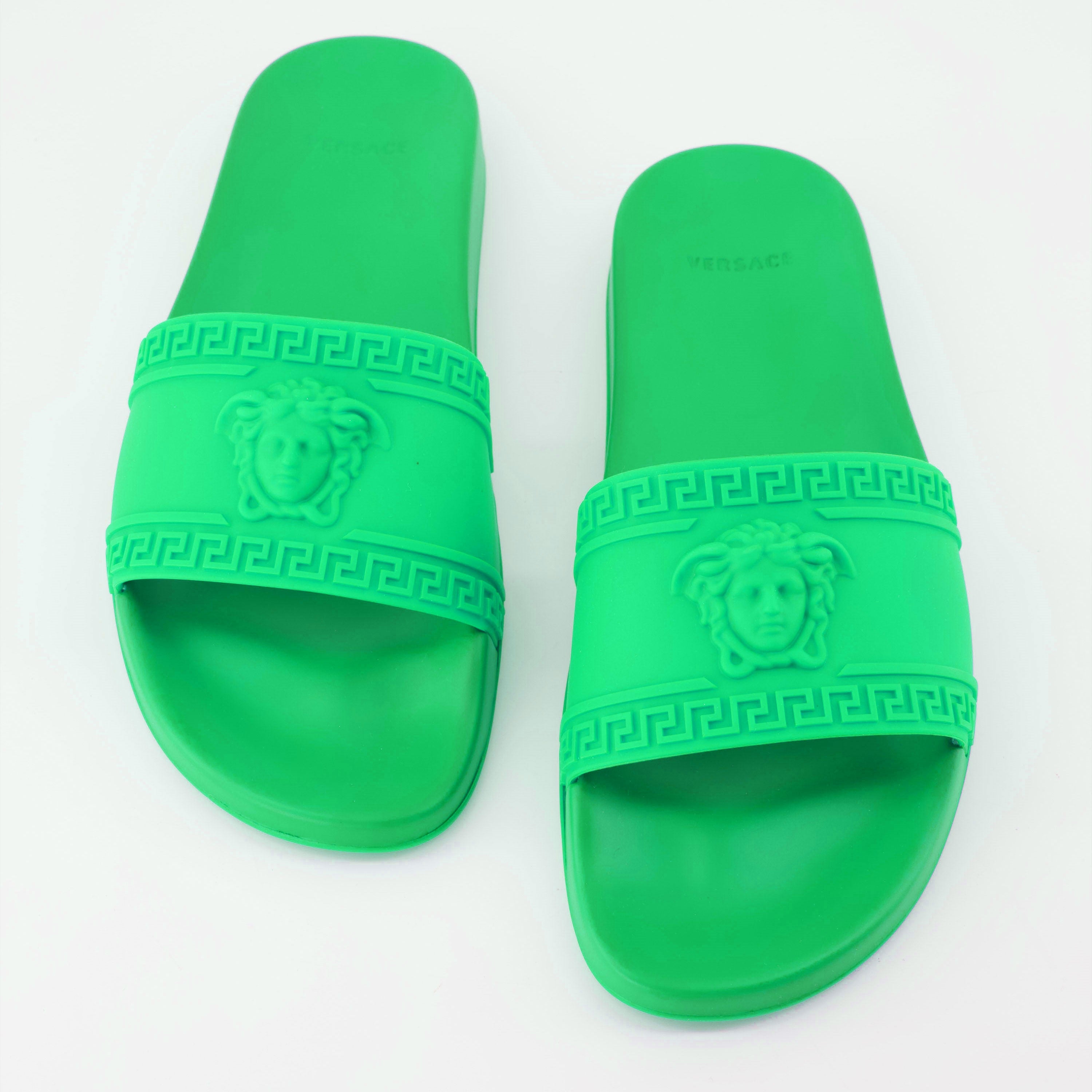 Open shoes Medusa Slides Versace Green Man