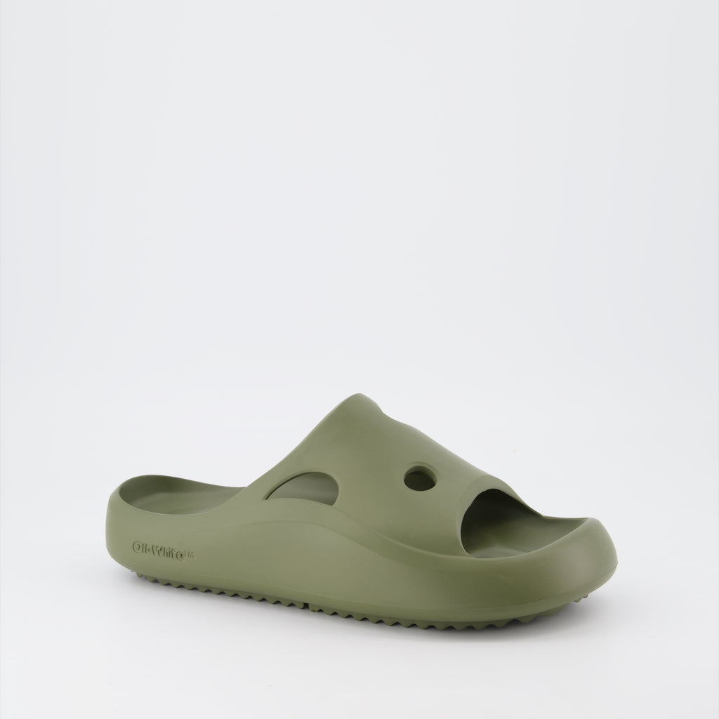 Open shoes Meteor Slides Off-White Green Man