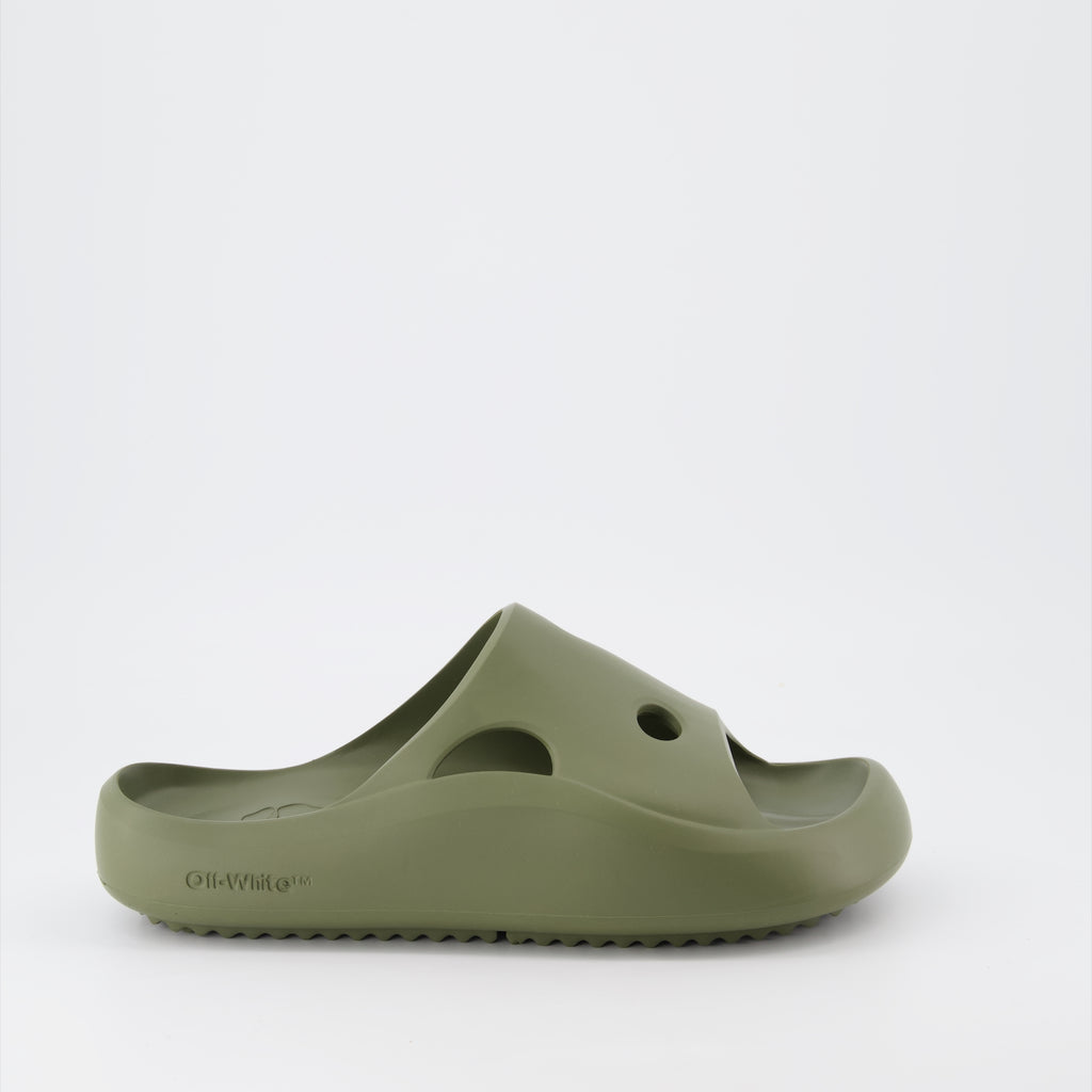 Open shoes Meteor Slides Off-White Green Man