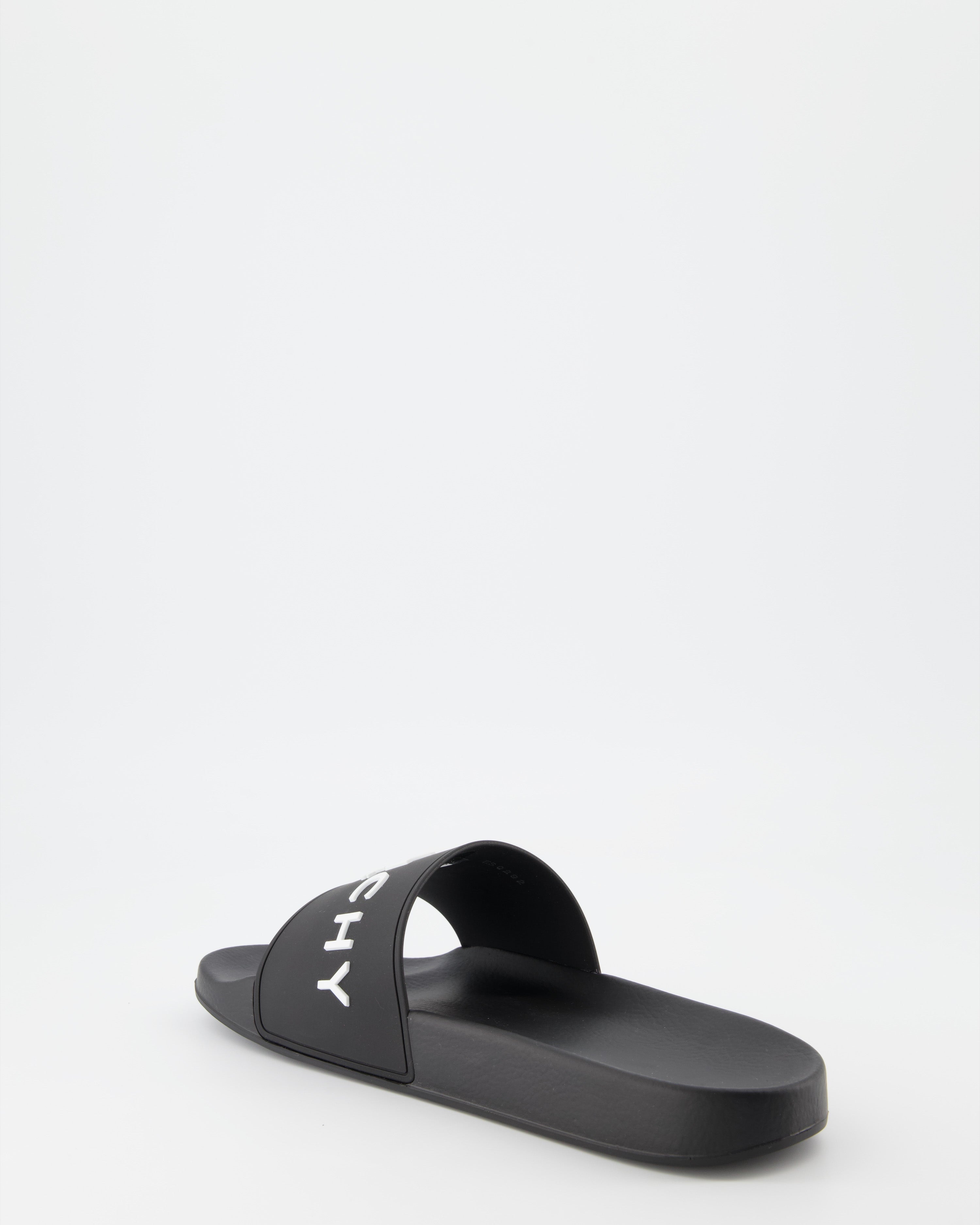 Scarpe aperte Claquettes à logo Givenchy Nero Homme