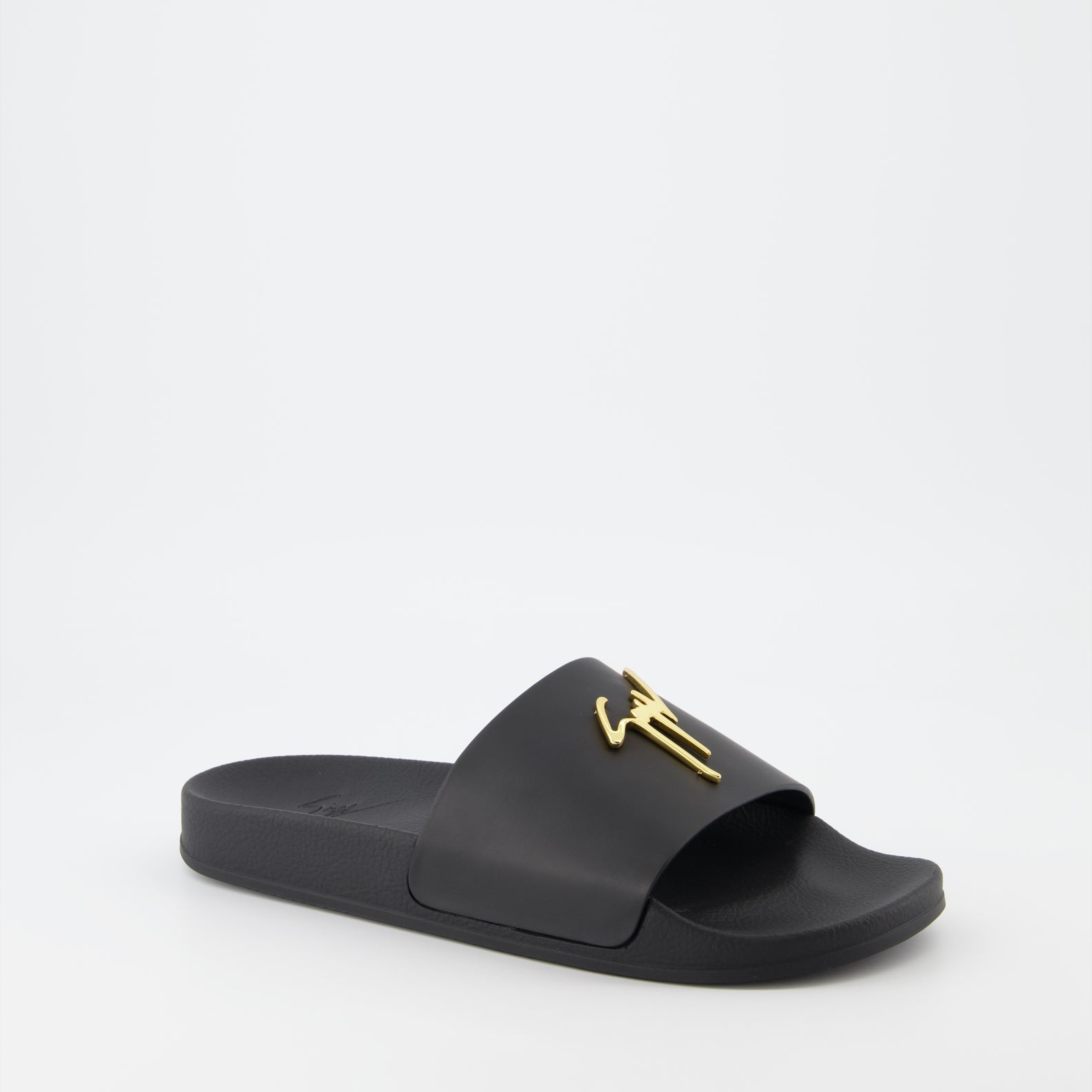 Chaussures ouvertes Claquettes à logo Giuseppe Zanotti Noir Homme