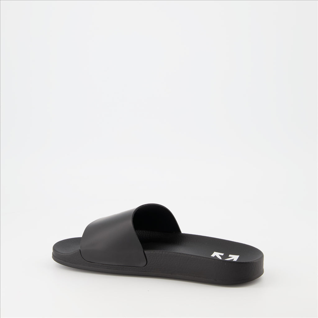 Chaussures ouvertes Claquettes Off Stamp Off-White Noir Femme