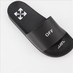 Chaussures ouvertes Claquettes Off Stamp Off-White Noir Femme