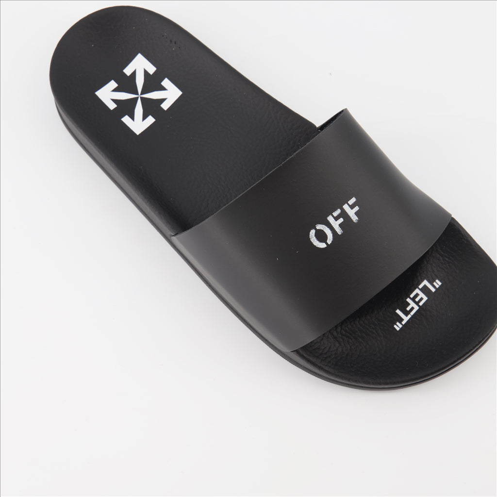 Chaussures ouvertes Claquettes Off Stamp Off-White Noir Femme