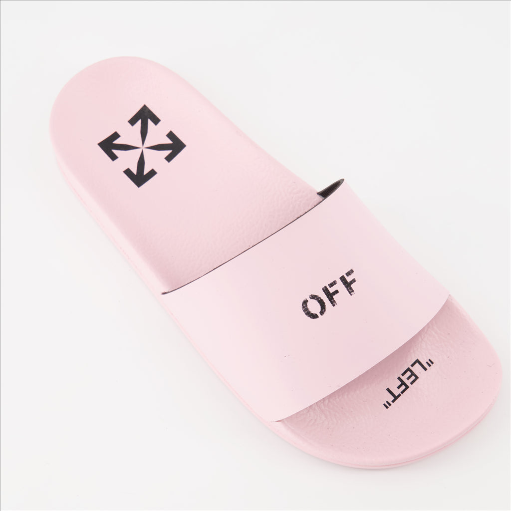 Open shoes Off Stamp Pink Slides Off-White Pink Women