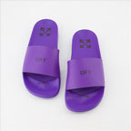 Chaussures ouvertes Claquettes Off Stamp Off-White Violet Femme