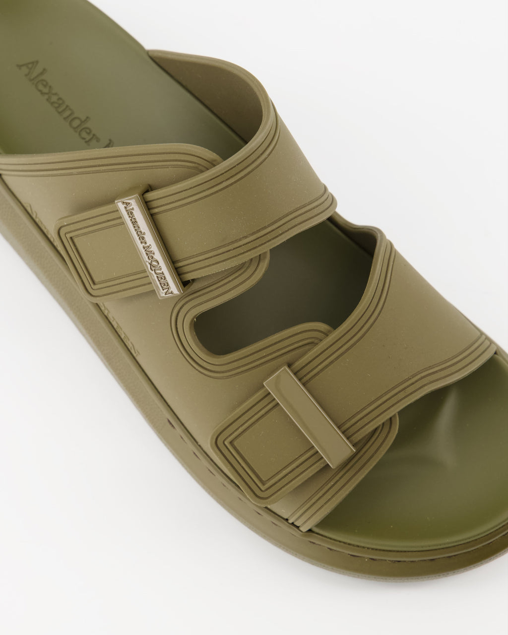 Chaussures ouvertes Claquettes oversize Alexander McQueen Vert Homme