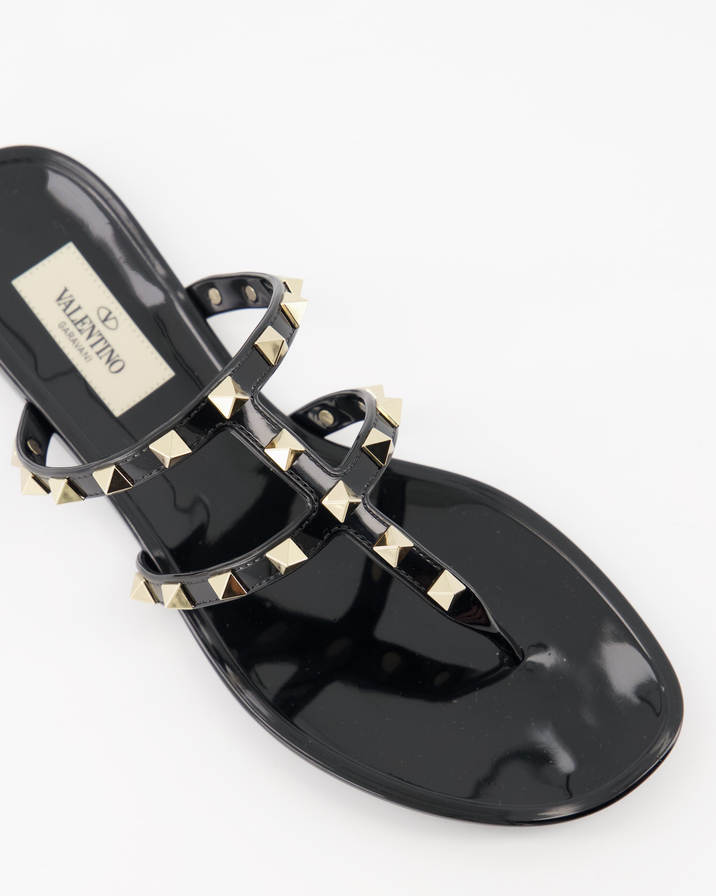 Open shoes Rockstud slides Valentino Garavani Black Women