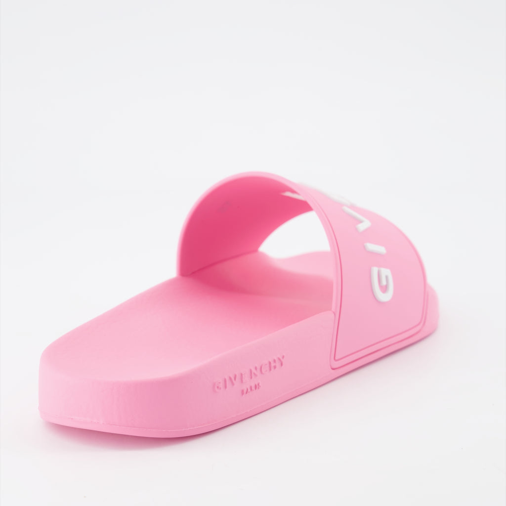 Chaussures ouvertes Claquettes à logo Givenchy Rose Femme