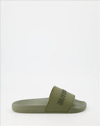 Open shoes Logo slides Burberry Green Man