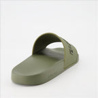 Open shoes Logo slides Burberry Green Man