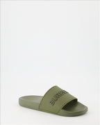 Open shoes Logo slides Burberry Green Man