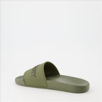 Open shoes Logo slides Burberry Green Man