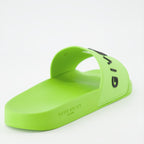 Open shoes Logo slides Givenchy Green Man