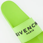 Open shoes Logo slides Givenchy Green Man