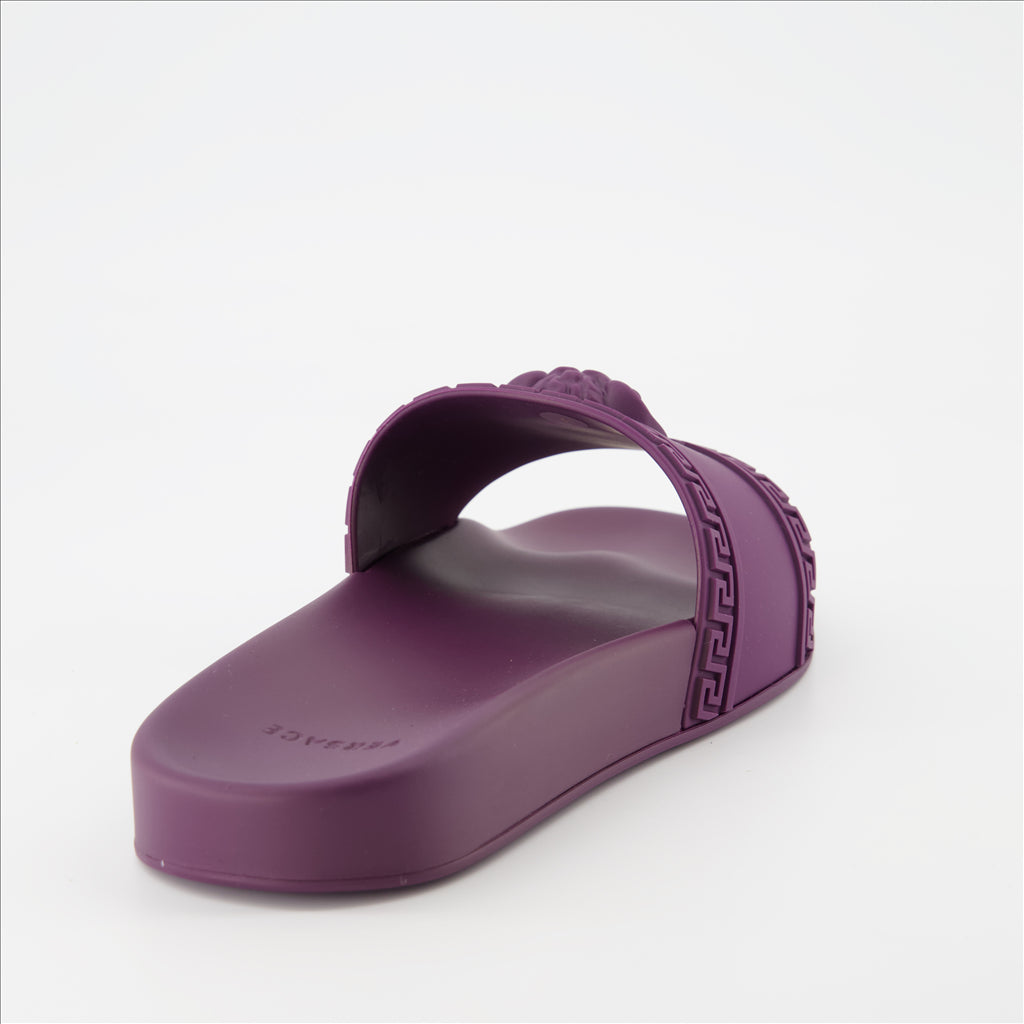 Chaussures ouvertes Claquettes Medusa Versace Violet Homme