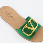 Chaussures ouvertes Claquettes VLogo Valentino Garavani Vert Femme