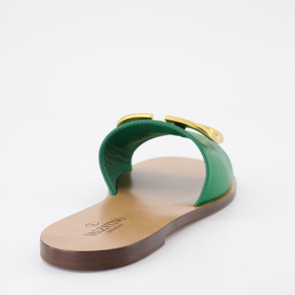 Chaussures ouvertes Claquettes VLogo Valentino Garavani Vert Femme