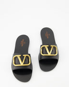 Offene schuhe Claquettes VLogo Valentino Garavani Schwarz Femme