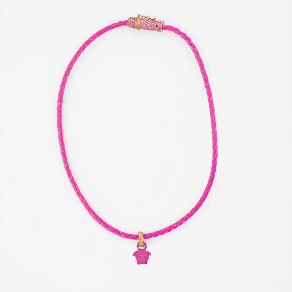 Joyería Collier tressé Medusa Versace Rosa Femme