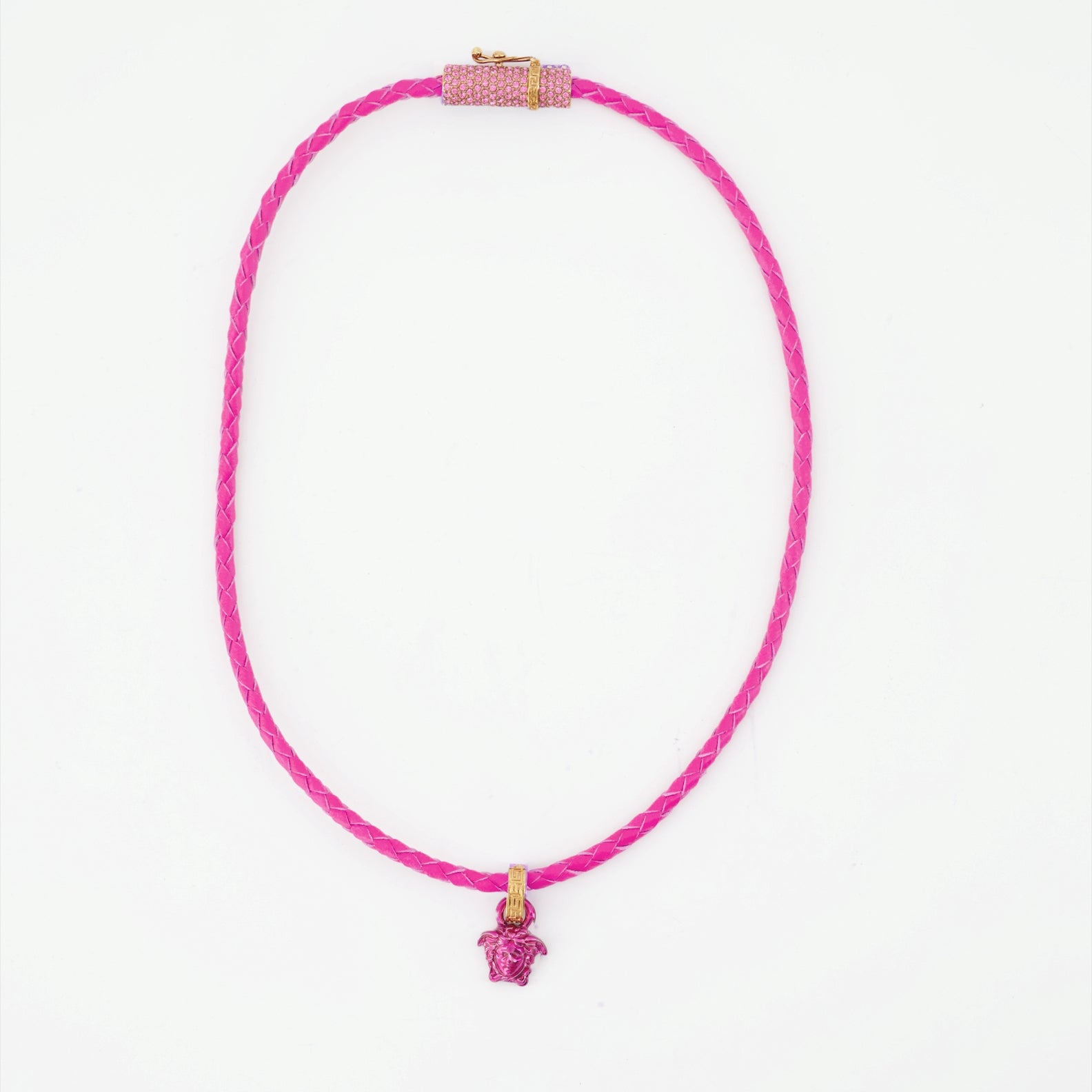 Joyería Collier tressé Medusa Versace Rosa Femme