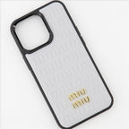 Lifestyle Coque à logo Miu Miu Gris Femme