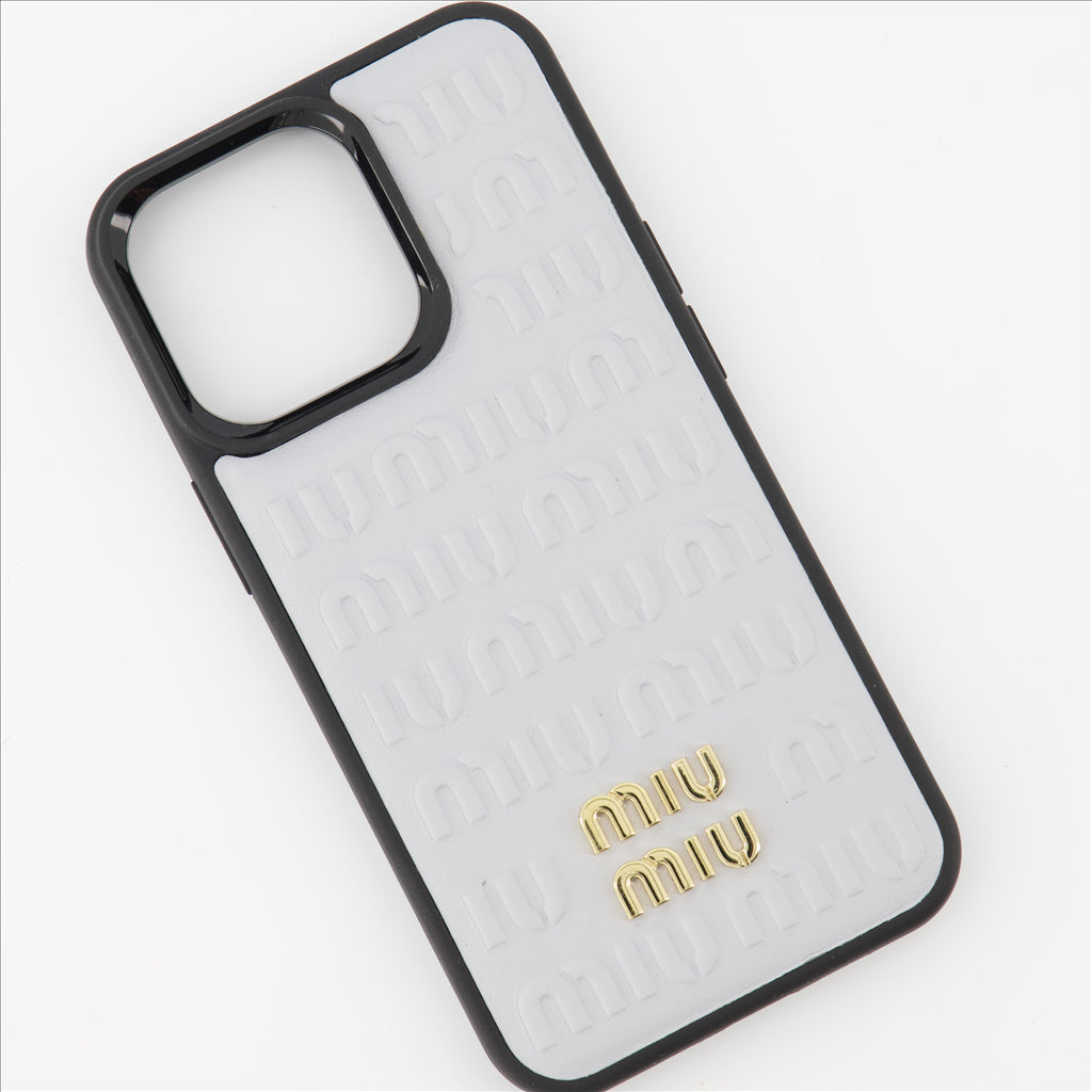 Lifestyle Coque à logo Miu Miu Gris Femme