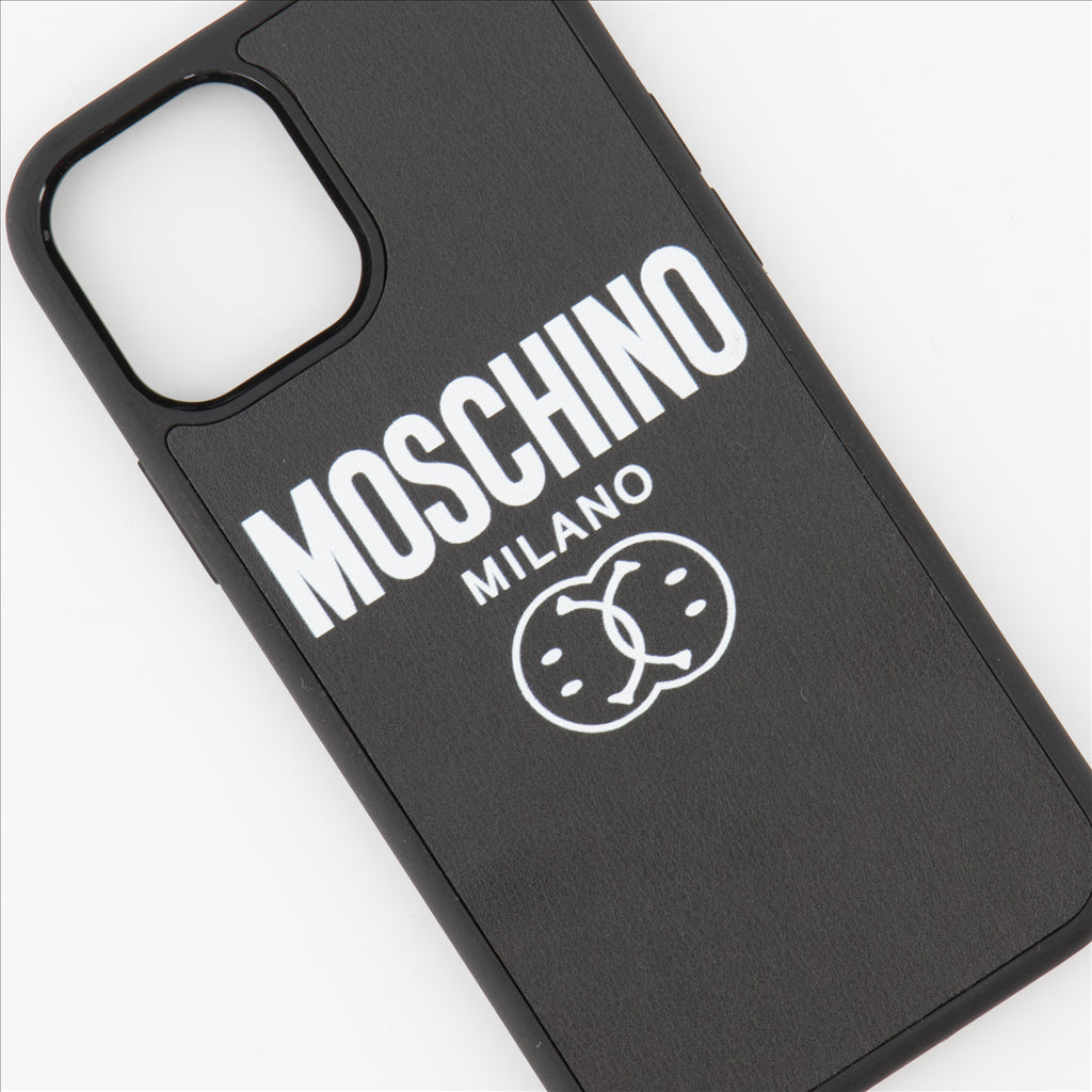 Lifestyle Coque IPhone à logo et Femme Noir Moschino Noir Unisexe