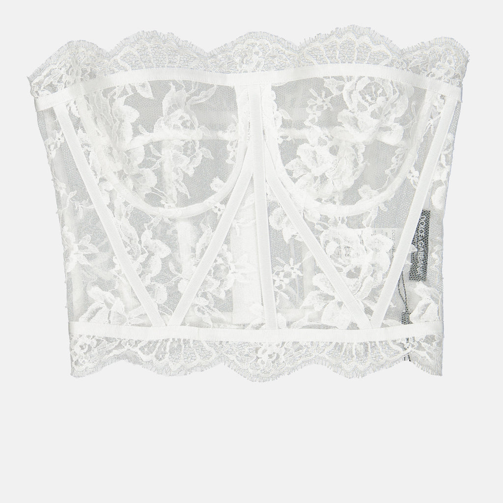 Corset en dentelle blanc