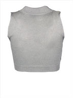 Tops Crop-top en lurex Prada Argenté Femme