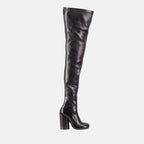 Boots Leather thigh high boots Burberry Black Women