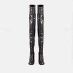 Boots Leather thigh high boots Burberry Black Women