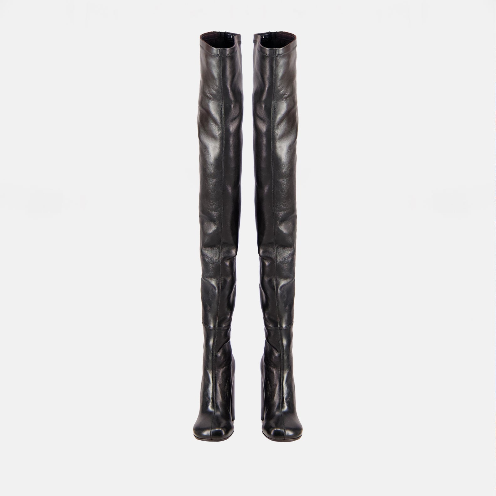 Boots Leather thigh high boots Burberry Black Women